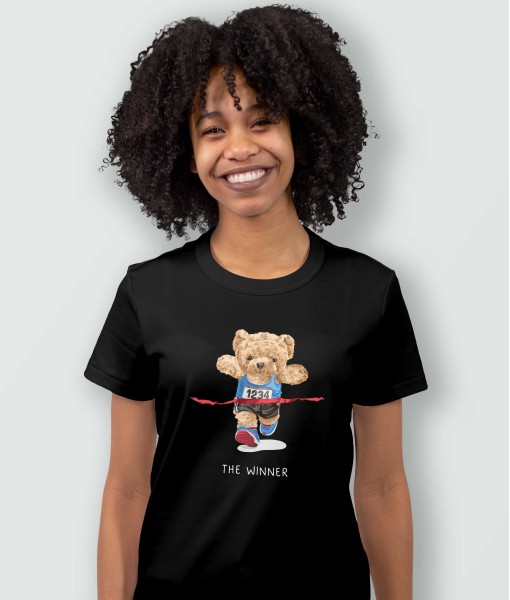 Дамска тениска с щампа Мечета The Winner bear